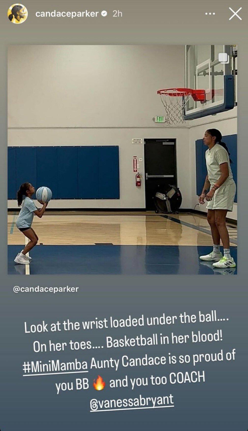 Кэндис Паркер тренирует дочь Коби Брайанта: «Баскетбол в ее крови»